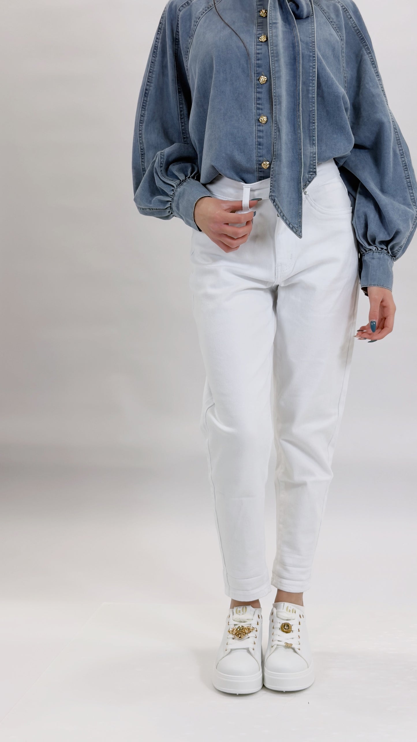 jeans mom fit white
