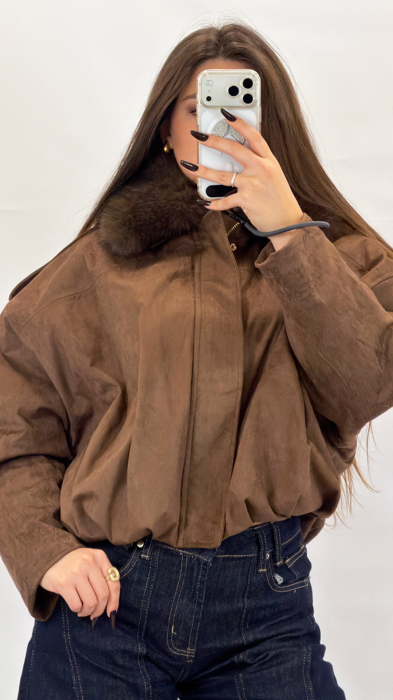 giubbino brownies con pelliccia