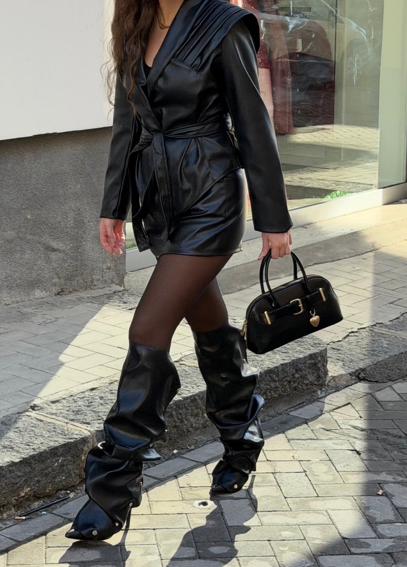 giubbino in pelle triangle