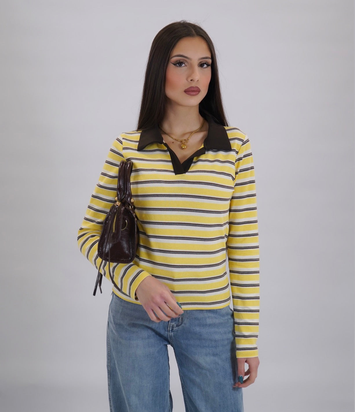 maglia raven in filo rigata