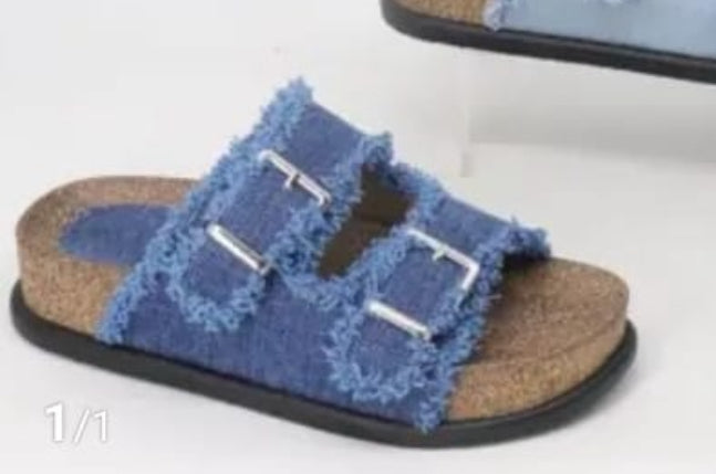 My secrets shoes - Sandali birkenstock style Denim