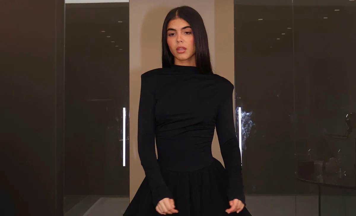 dress ballon zara black