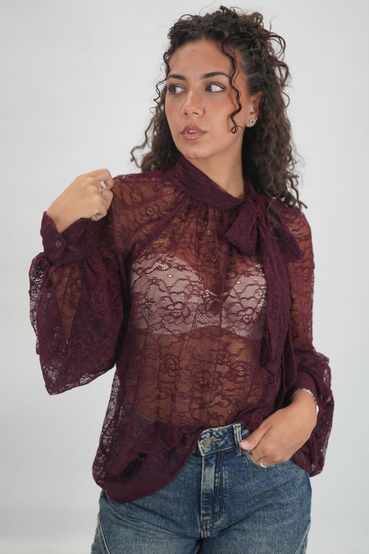 camicia pizzo gresya