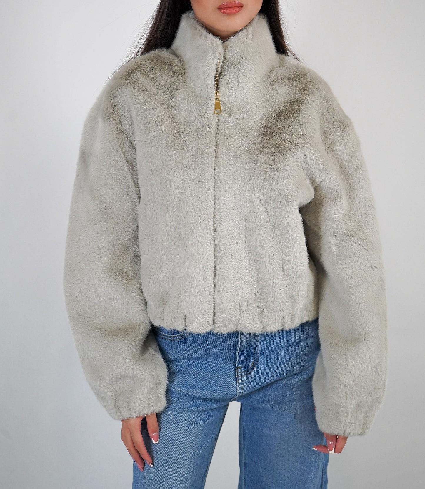 pelliccia zip corta
