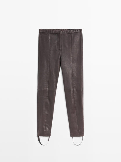 Leggins in pelle