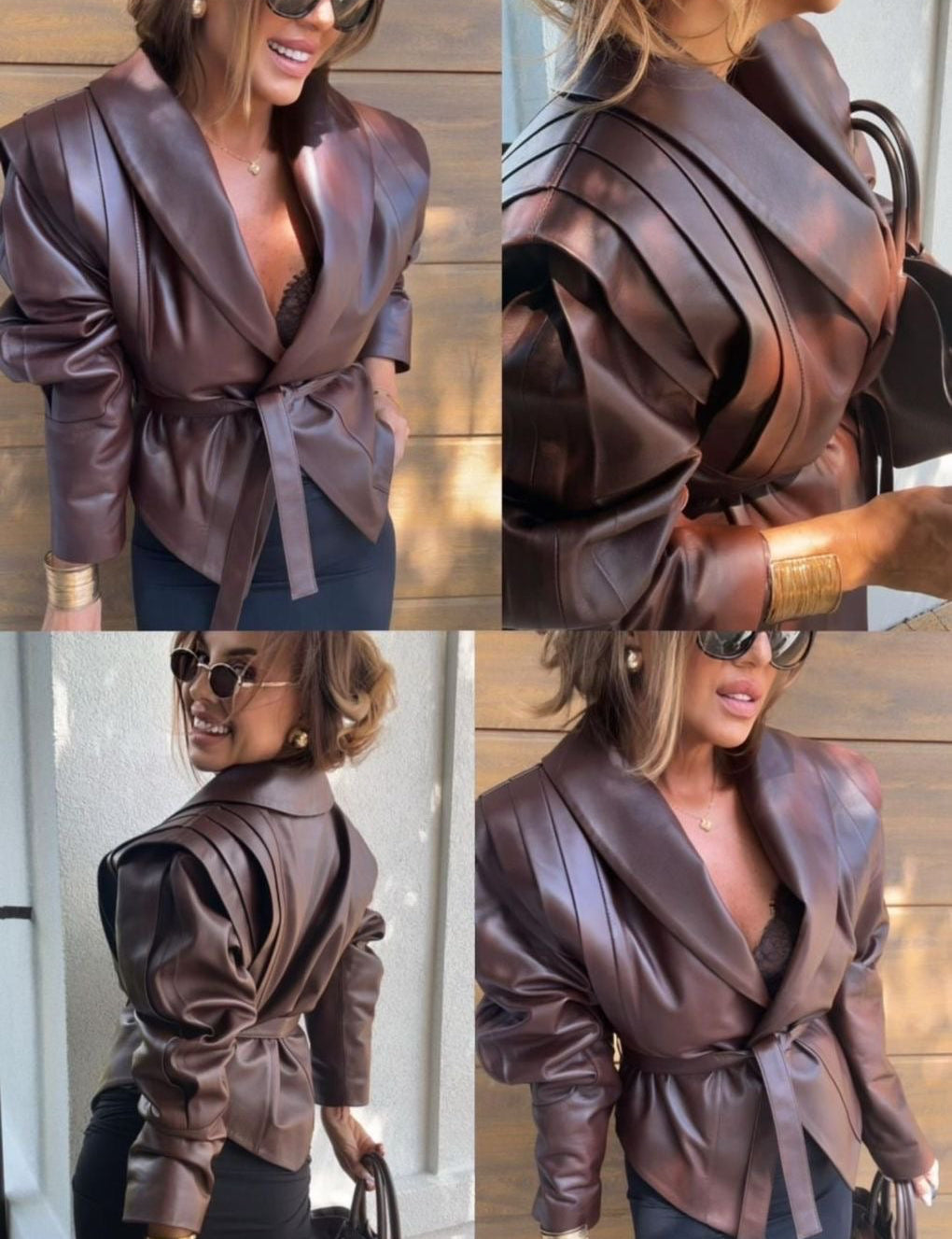 giubbino in pelle triangle