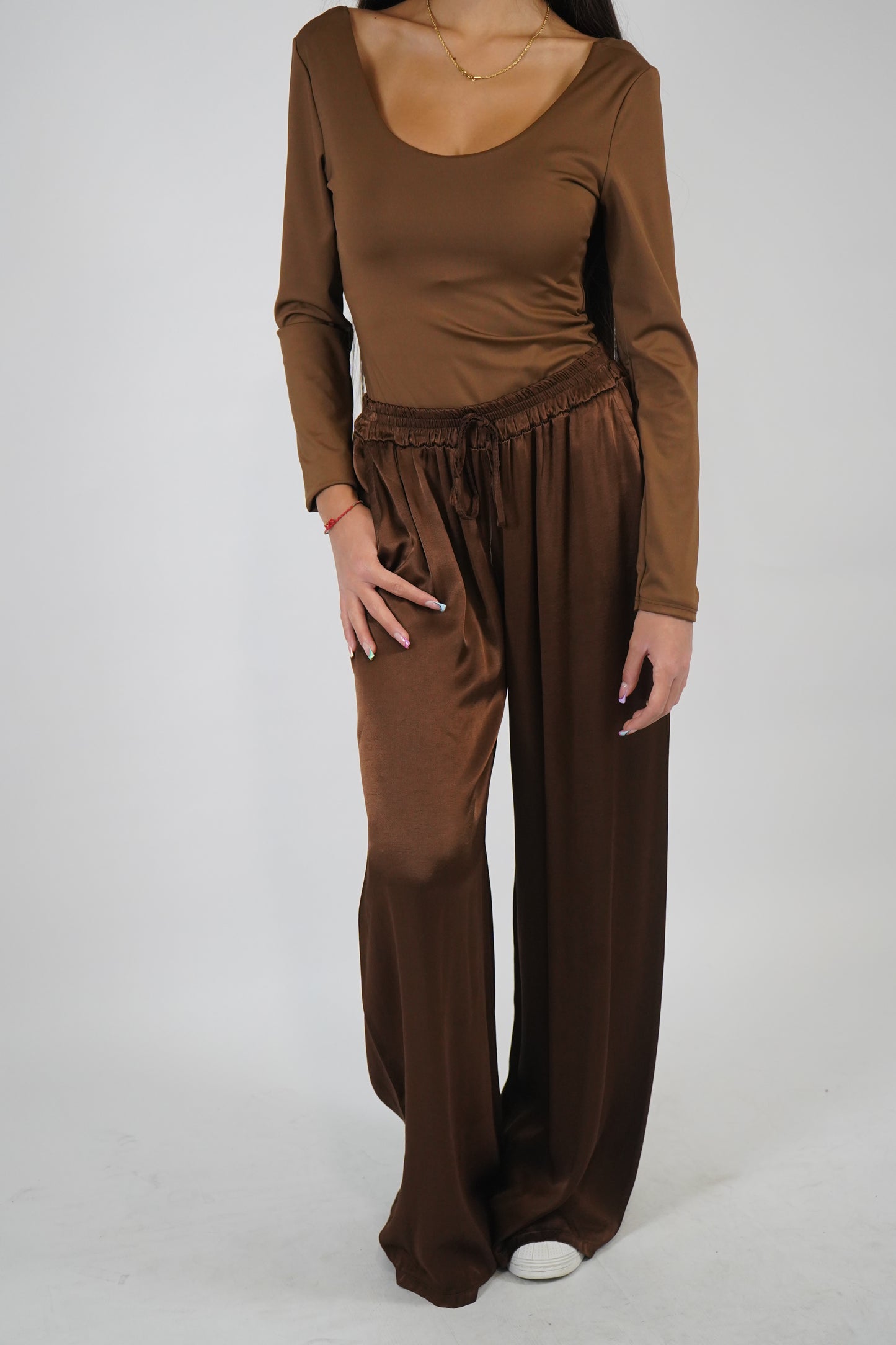 pantalone raso shiny