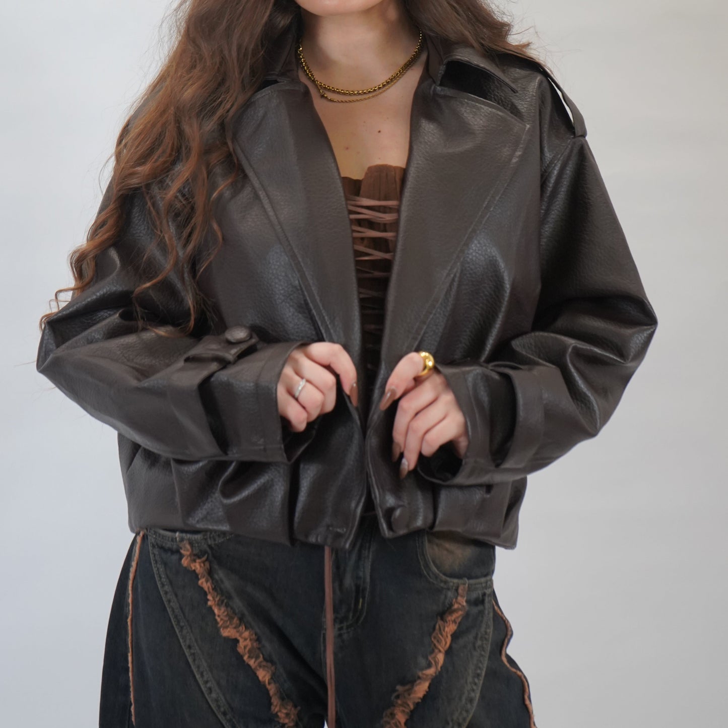 giubbino in pelle kate brown