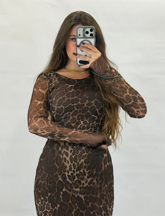 Dress feline leopard