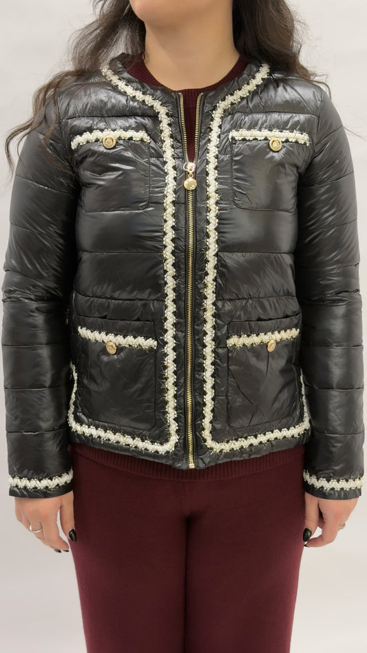 Giubbino leggero tweed details