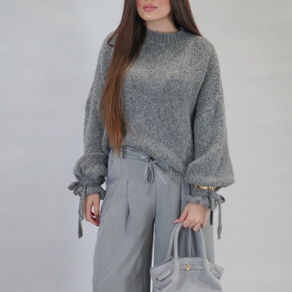 Maglione fiocco color