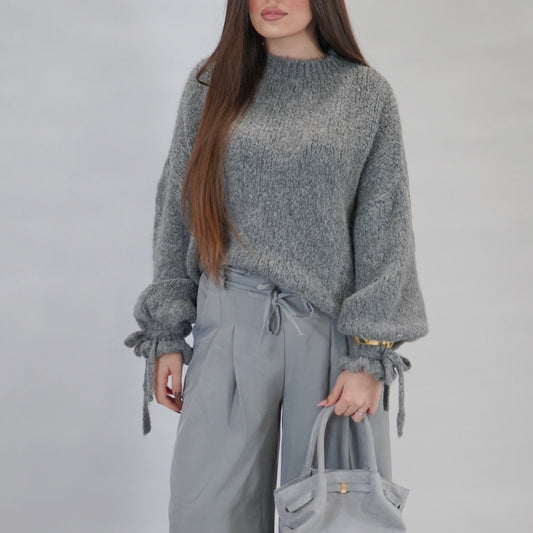 Maglione fiocco color