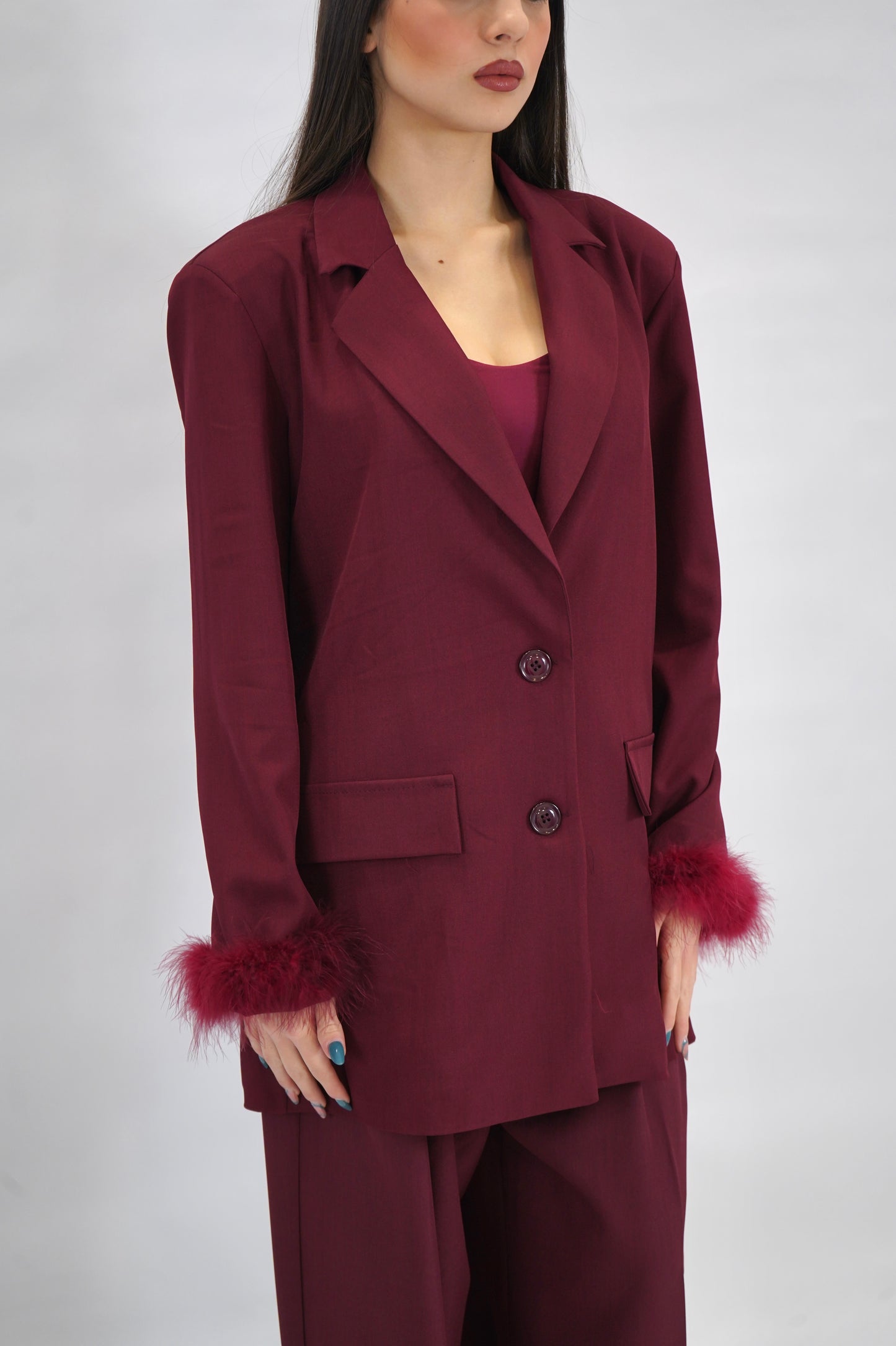 tailleur coordinato piuma