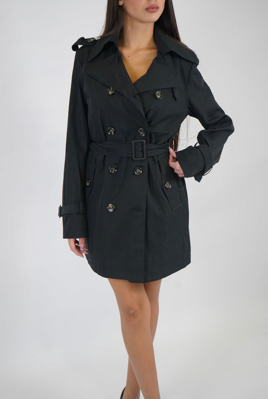 Trench black midi basic
