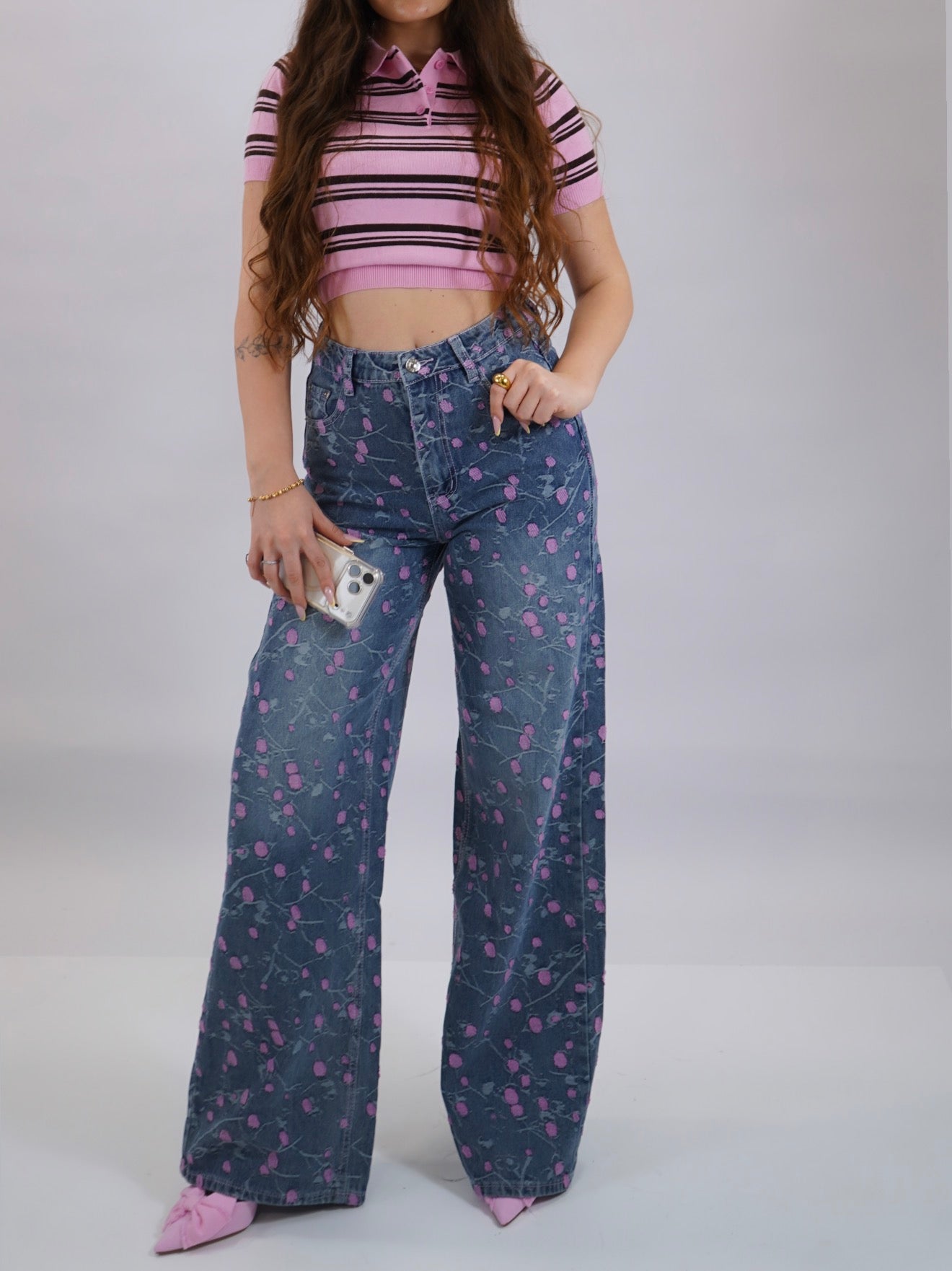 jeans april pink