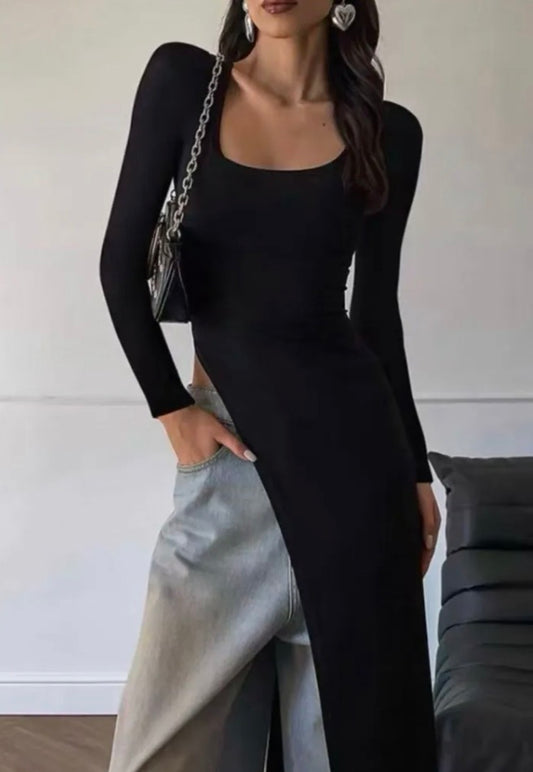 Maglia long girocollo