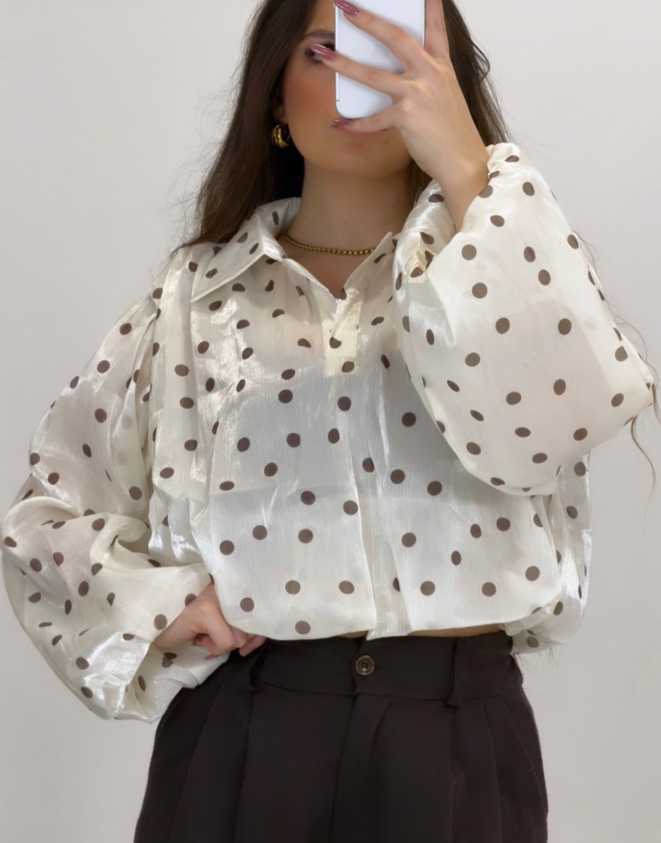 camicia polka dots