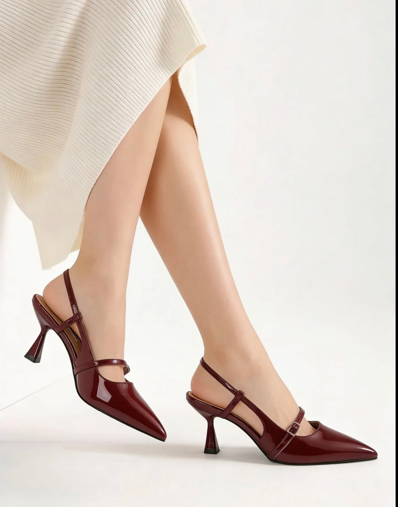 decoltè bea vernice bordeaux