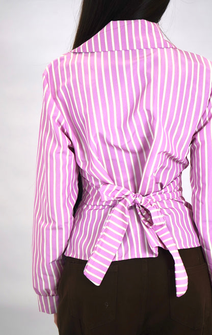 Camicia back flake a righe