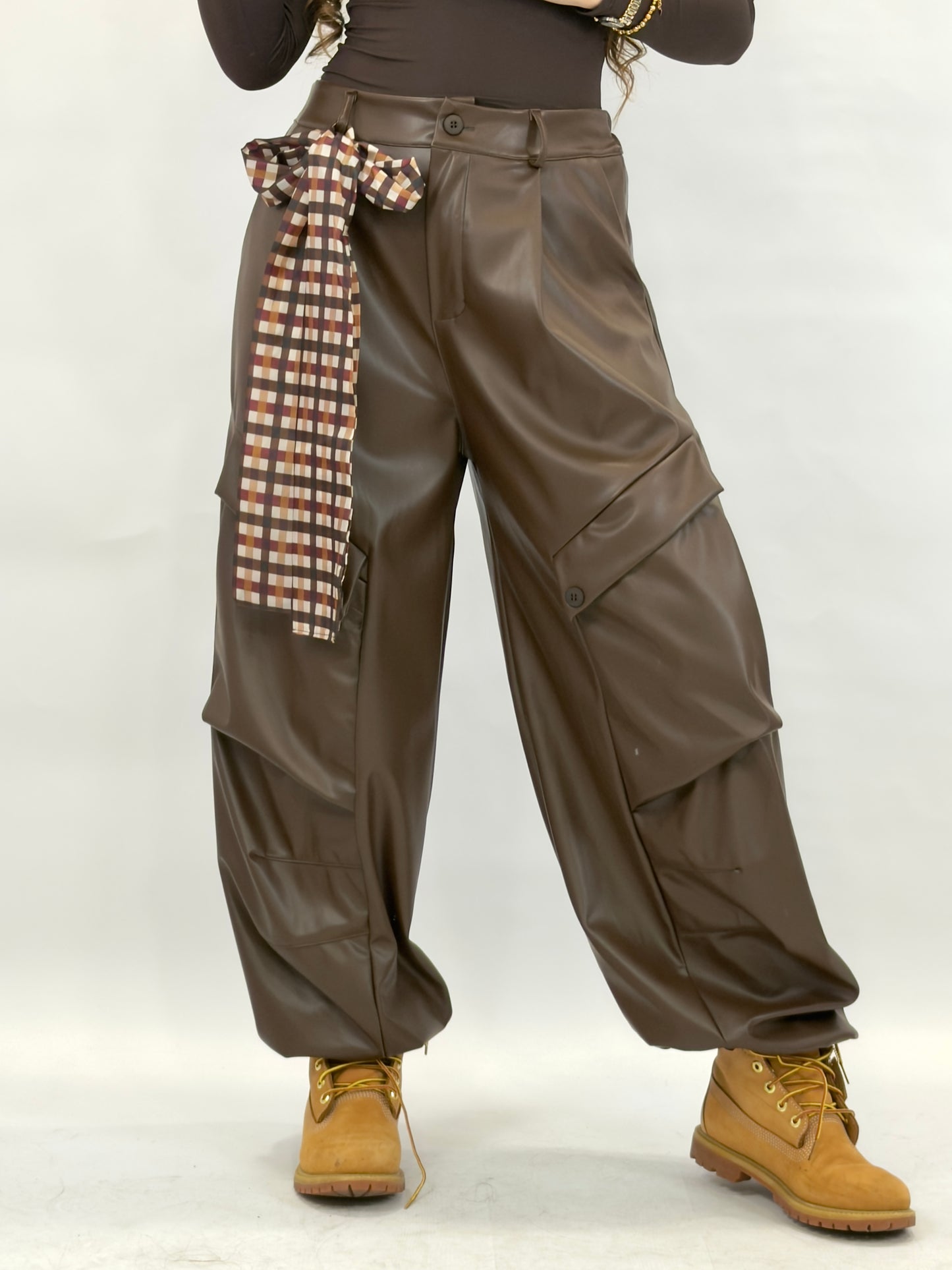 pantalone cube in pelle