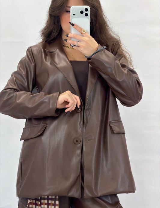 Blazer in pelle Mayra