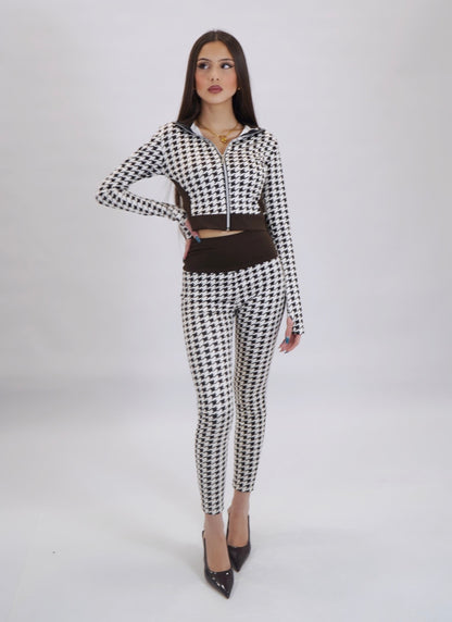 Coordinato tuta pied de poule