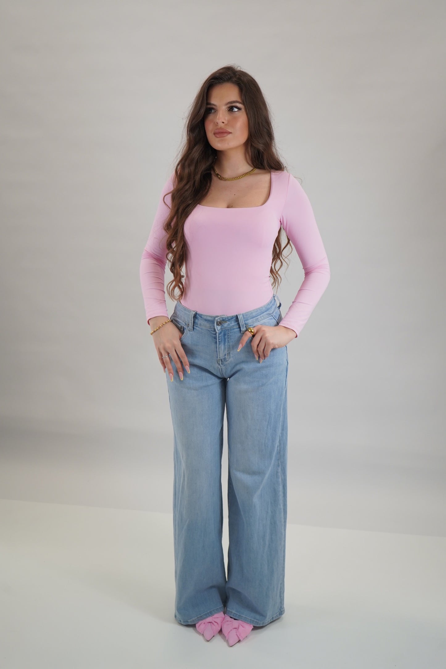 jeans pink pocket
