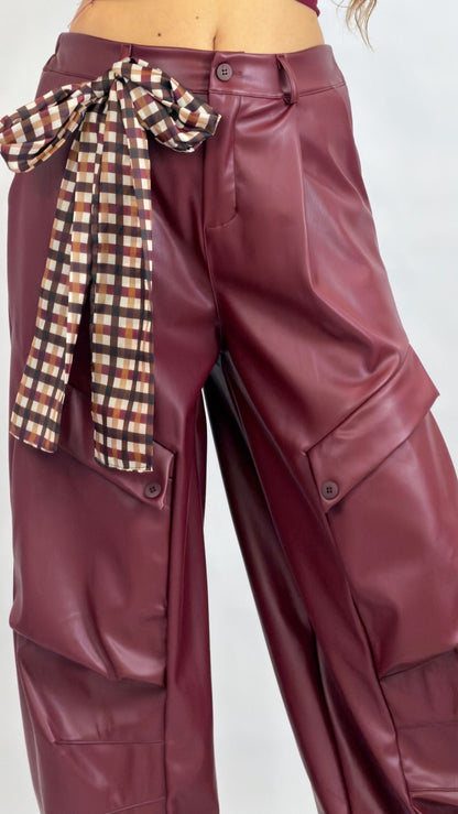 pantalone cube in pelle