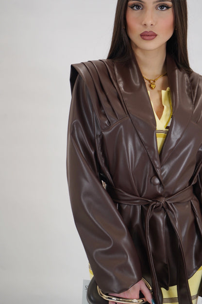 Giubbino in pelle triangle