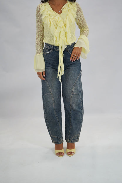 Camicia roby pizzo rouches