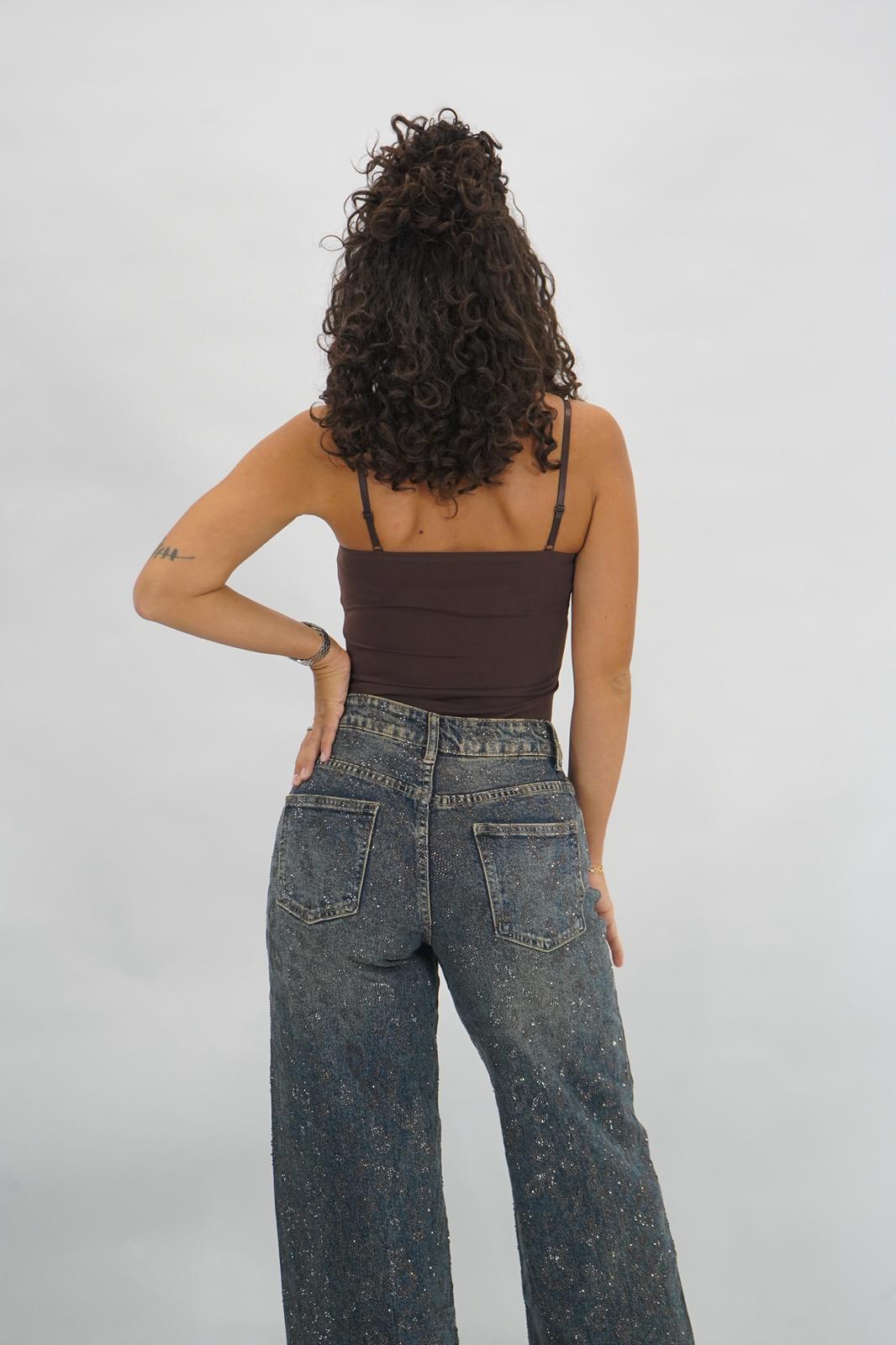 jeans leopard swaroski