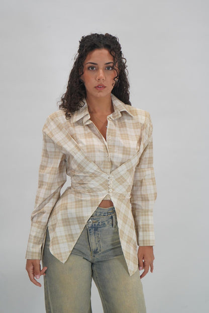 Jeans sand asimmetrico