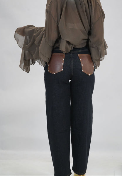 Jeans tiska blu denim scuro