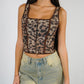 corsetto Amber square leopard