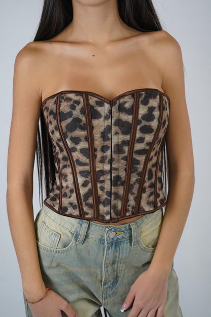 corsetto amber leopard