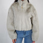 pelliccia zip corta