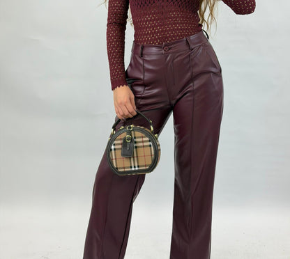 Pantalone in pelle mayra