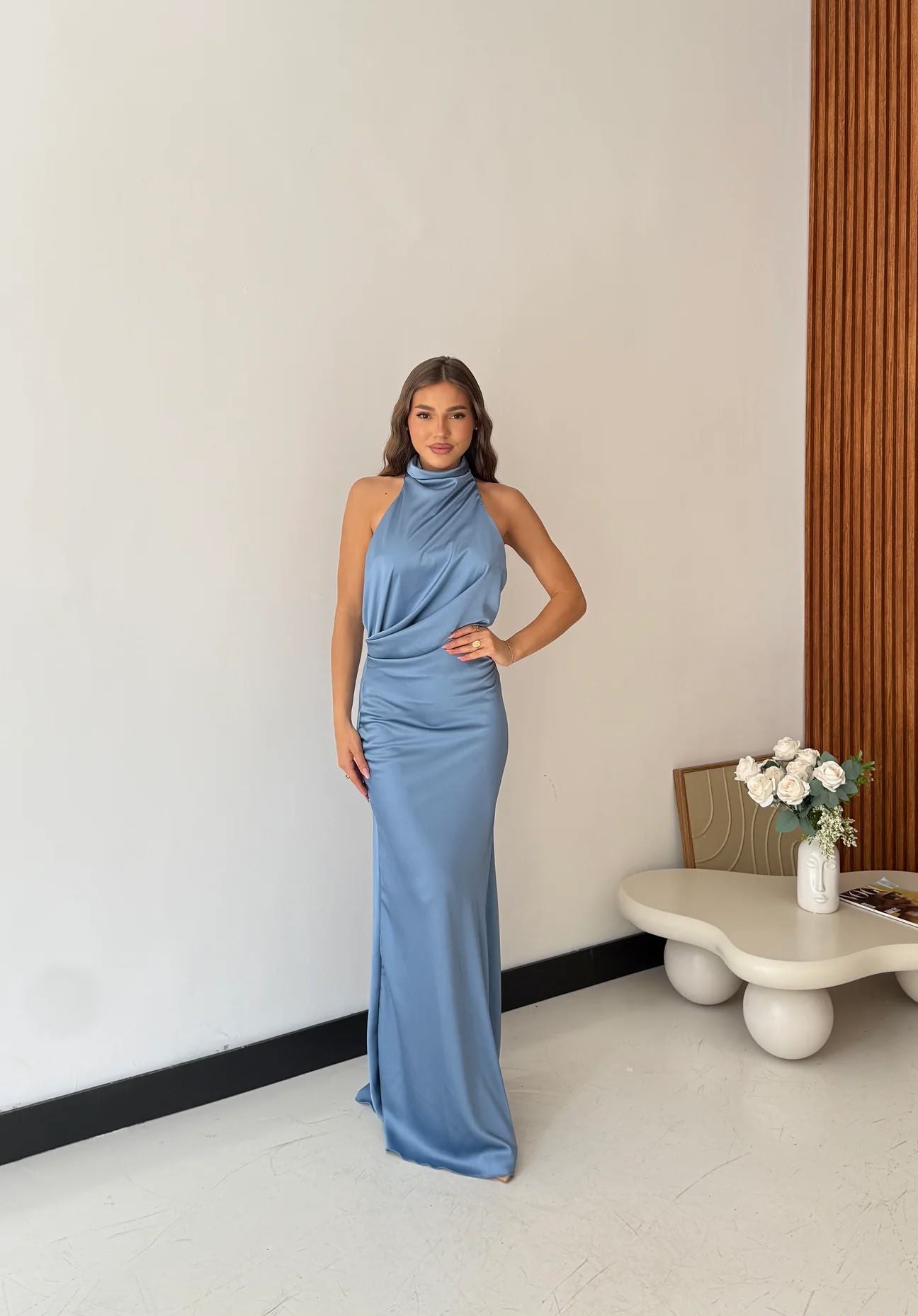 abito britney elegante in raso