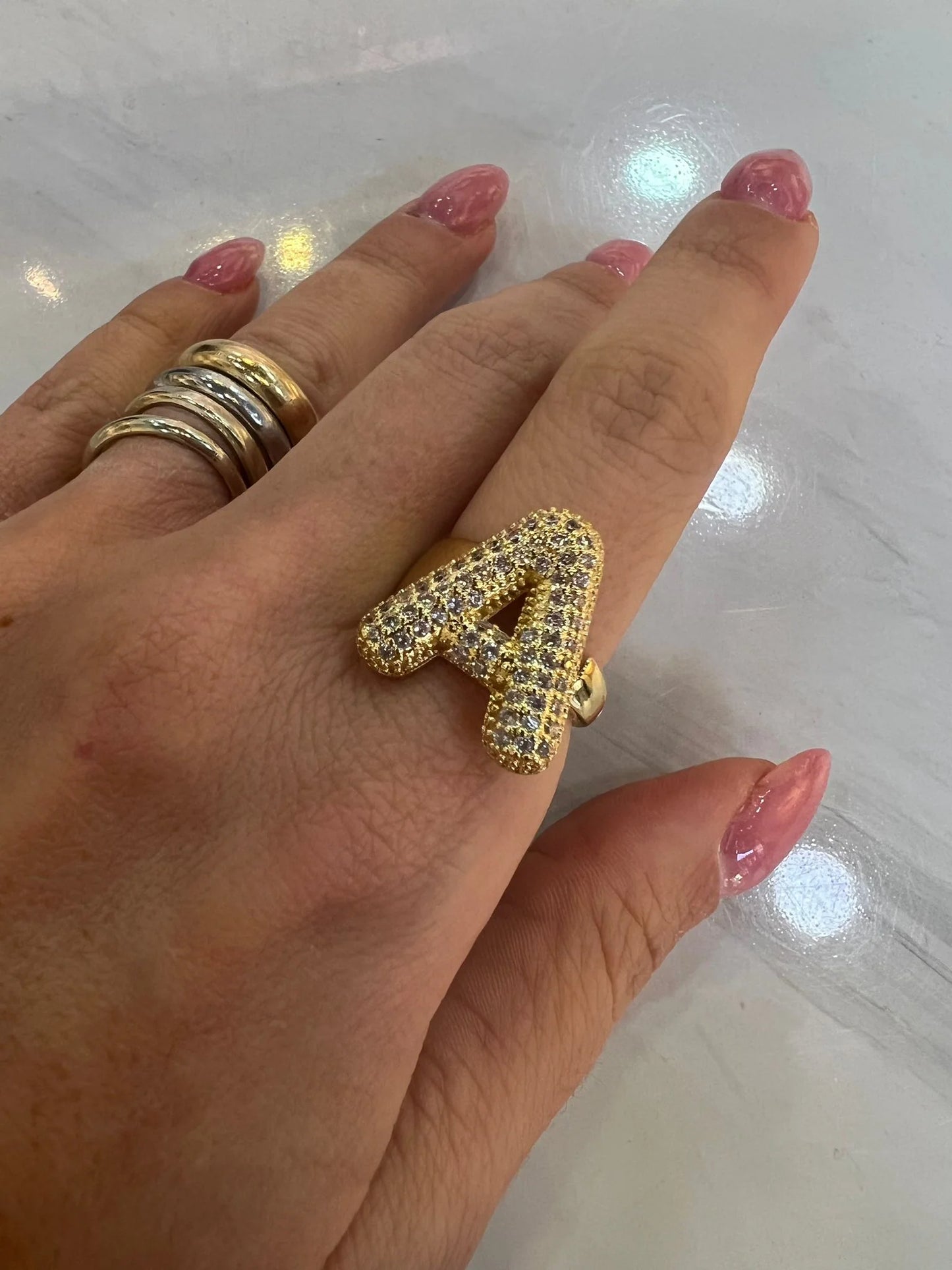 secrets jewels - anello bubble letter