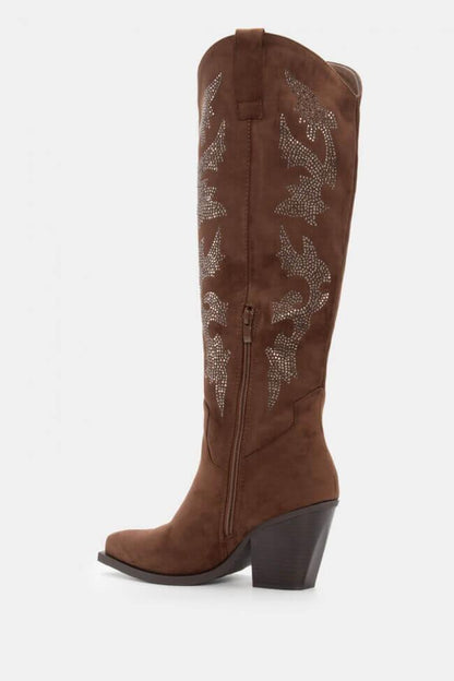 Camperos Texani camoscio e strass