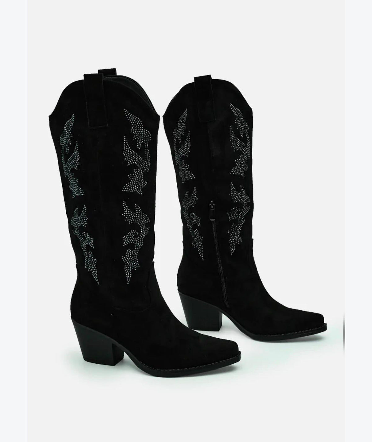 camperos texani camoscio e strass